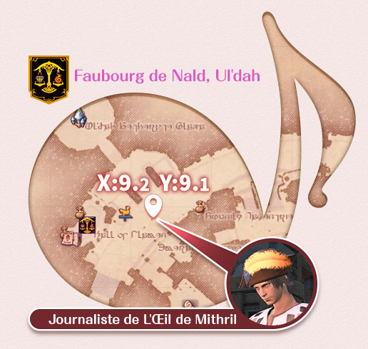 Ul’dah - Faubourg de Nald Journaliste de L'Œil de Mithril