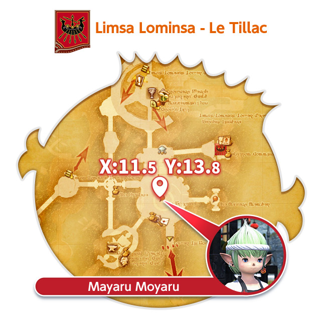 Limsa Lominsa - Le Tillac X:11.5 Y:13.8 Mayaru Moyaru