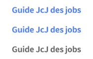 Guide JcJ des jobs