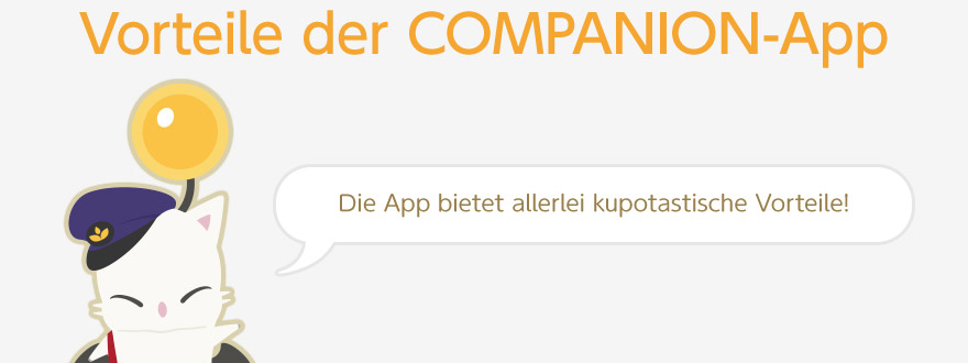 Vorteile der COMPANION-App Die App bietet allerlei kupotastische Vorteile!